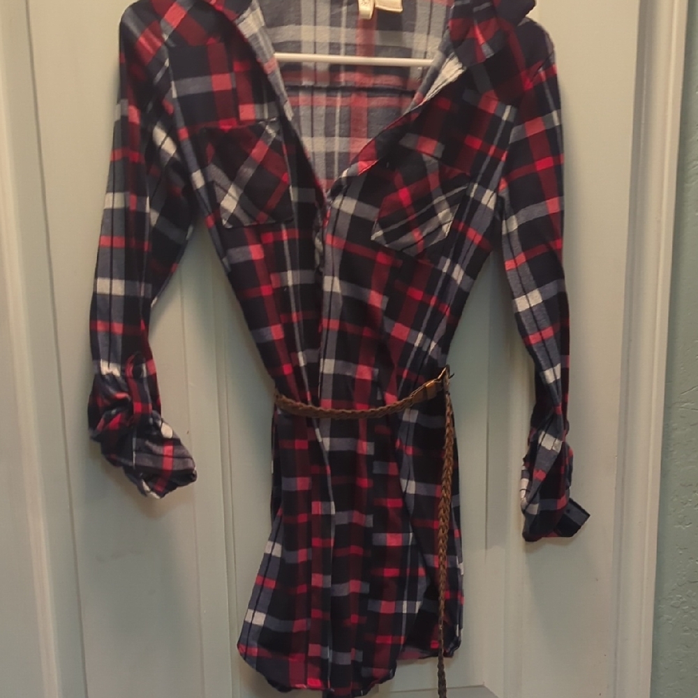Passport Red and Blue Plaid Dress